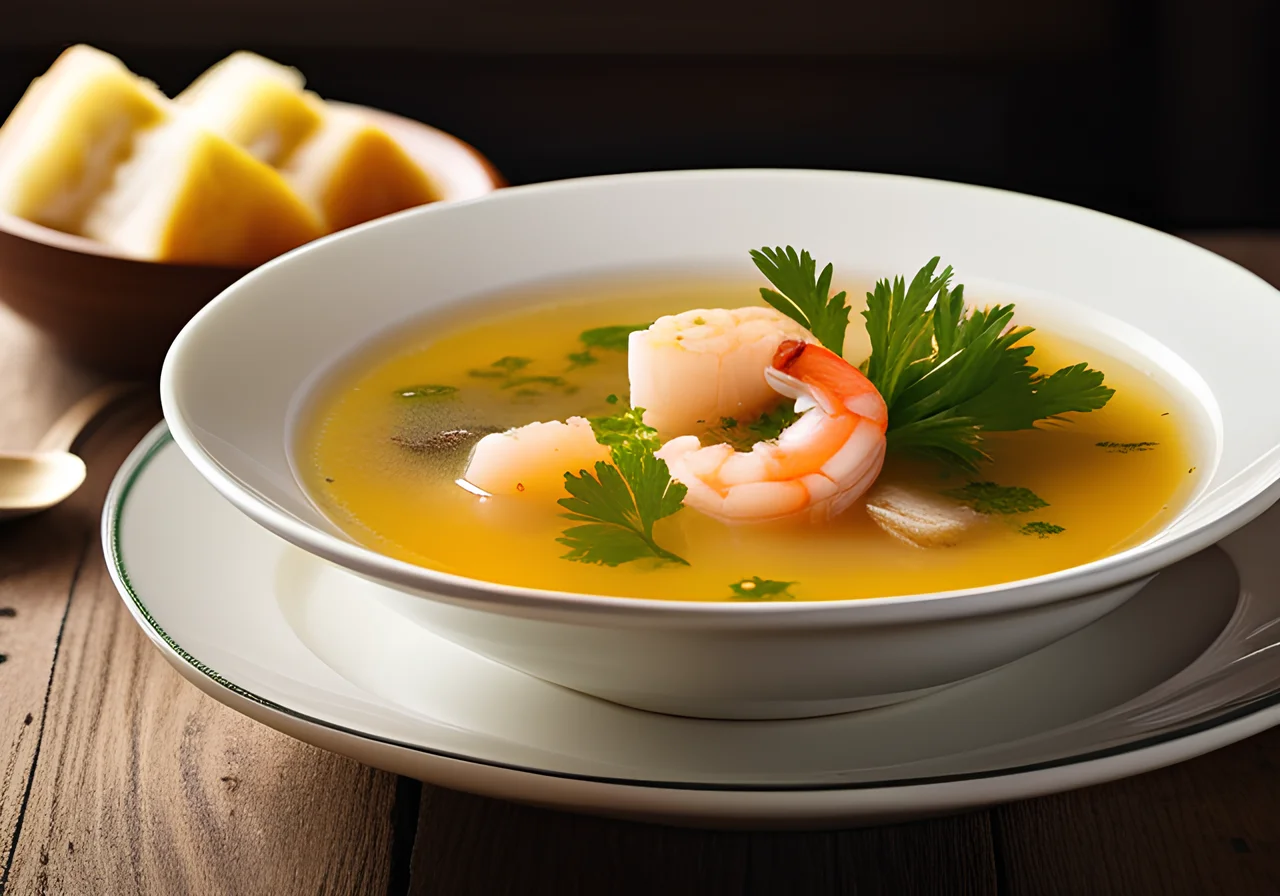 Fish Soup with Shrimp and Vegetables