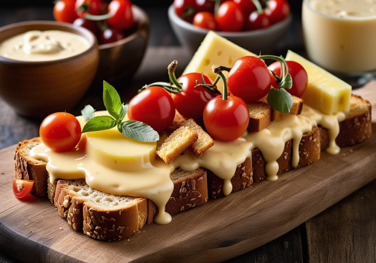 Toast with Fish Sticks and Pineapple