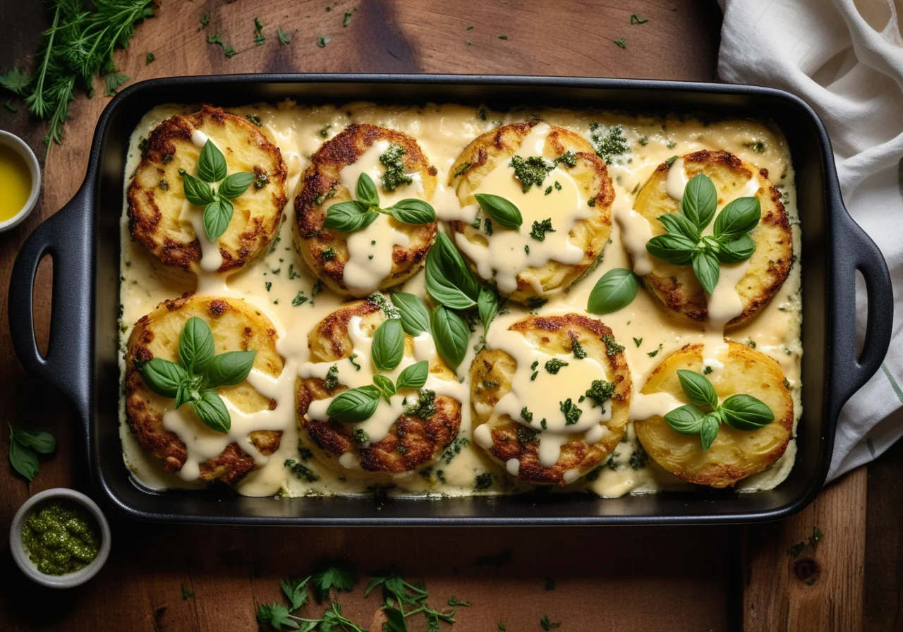 Involtini mit Kartoffel-Blumenkohl-Gratin