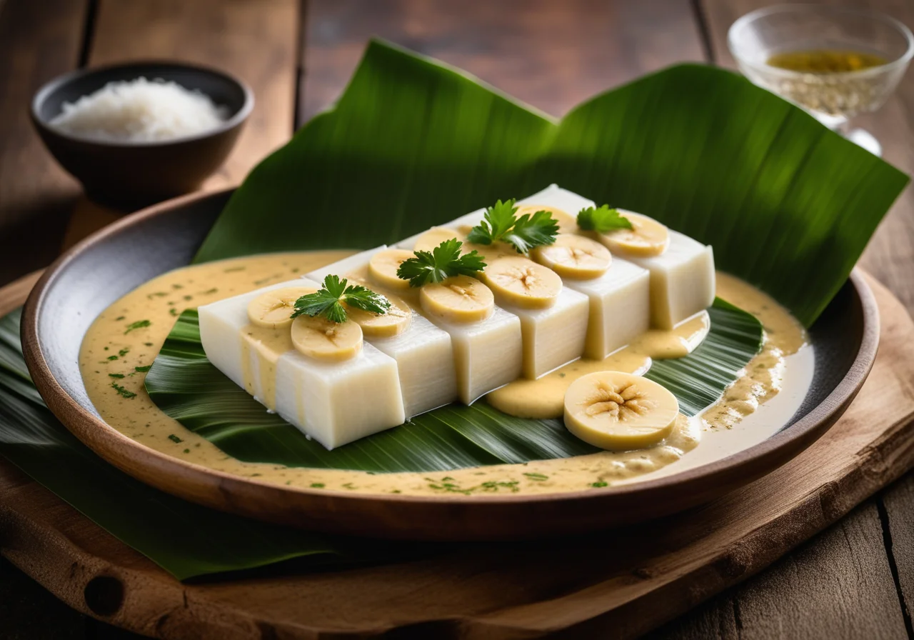 Steamed Pangasius in Banana Leaves