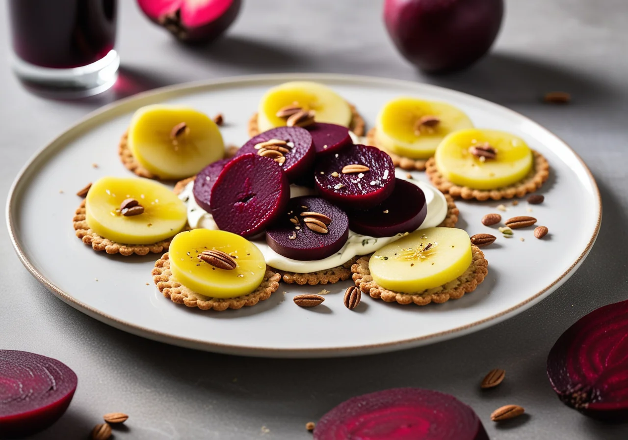 Red Beet Bites with Apple