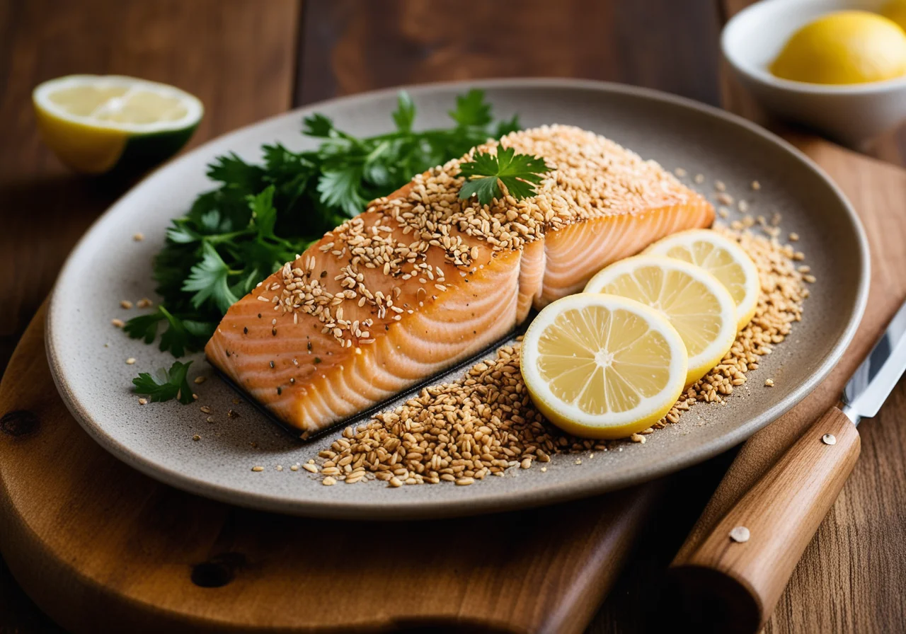 Salmon in Sesame Crust