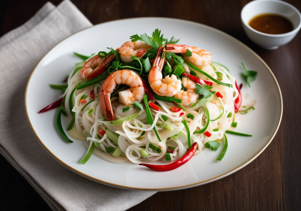 Rice Noodle Shrimp Salad