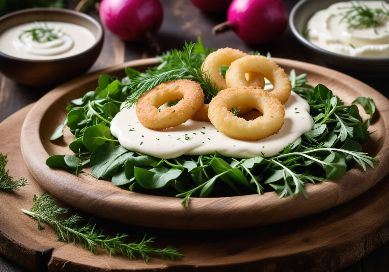 Matjes Fillets on Radish–Arugula Salad
