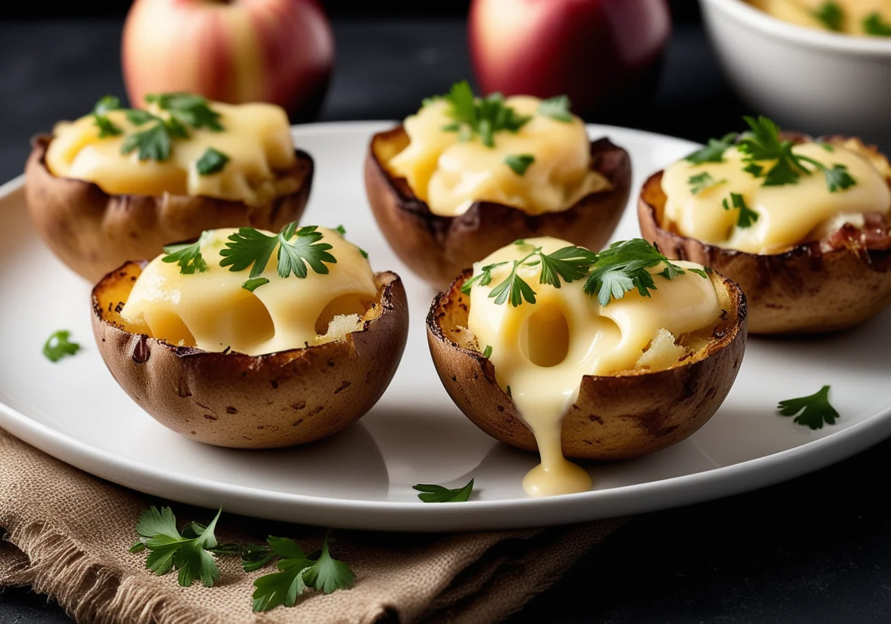 Baked Potato Cups with Apple Filling
