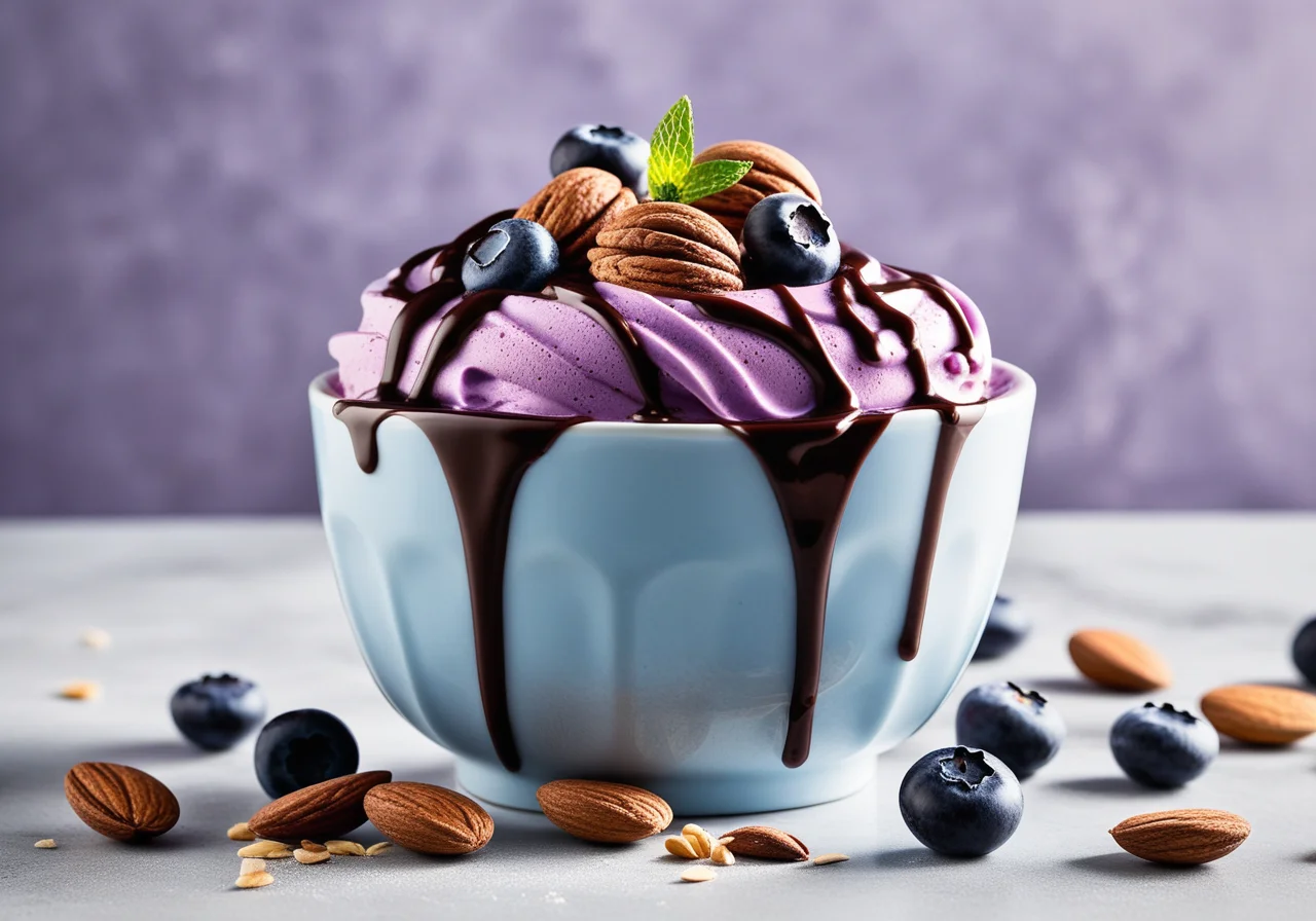 Blueberry Ice Cream with Yogurt