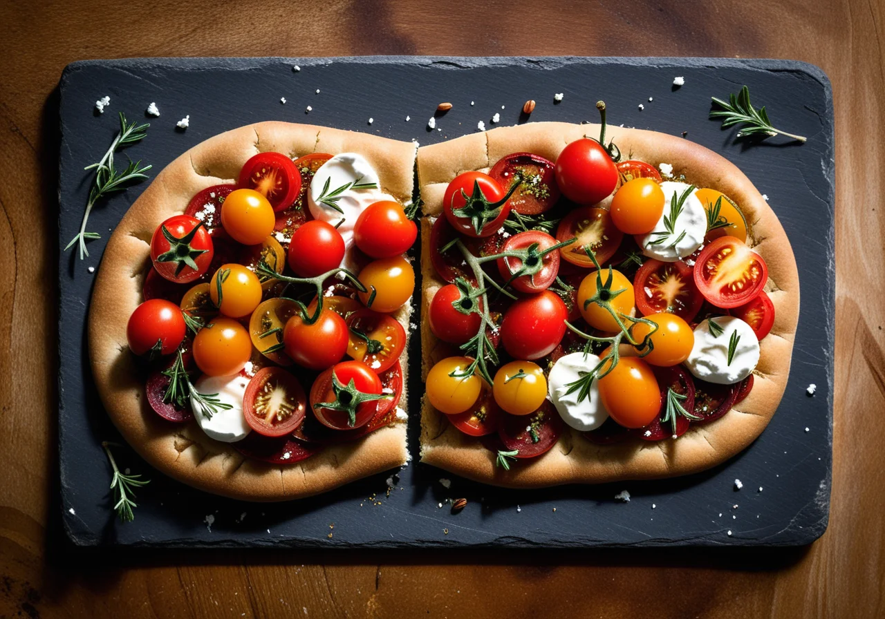 Pizzazungen with Tomatoes and Pine Nuts