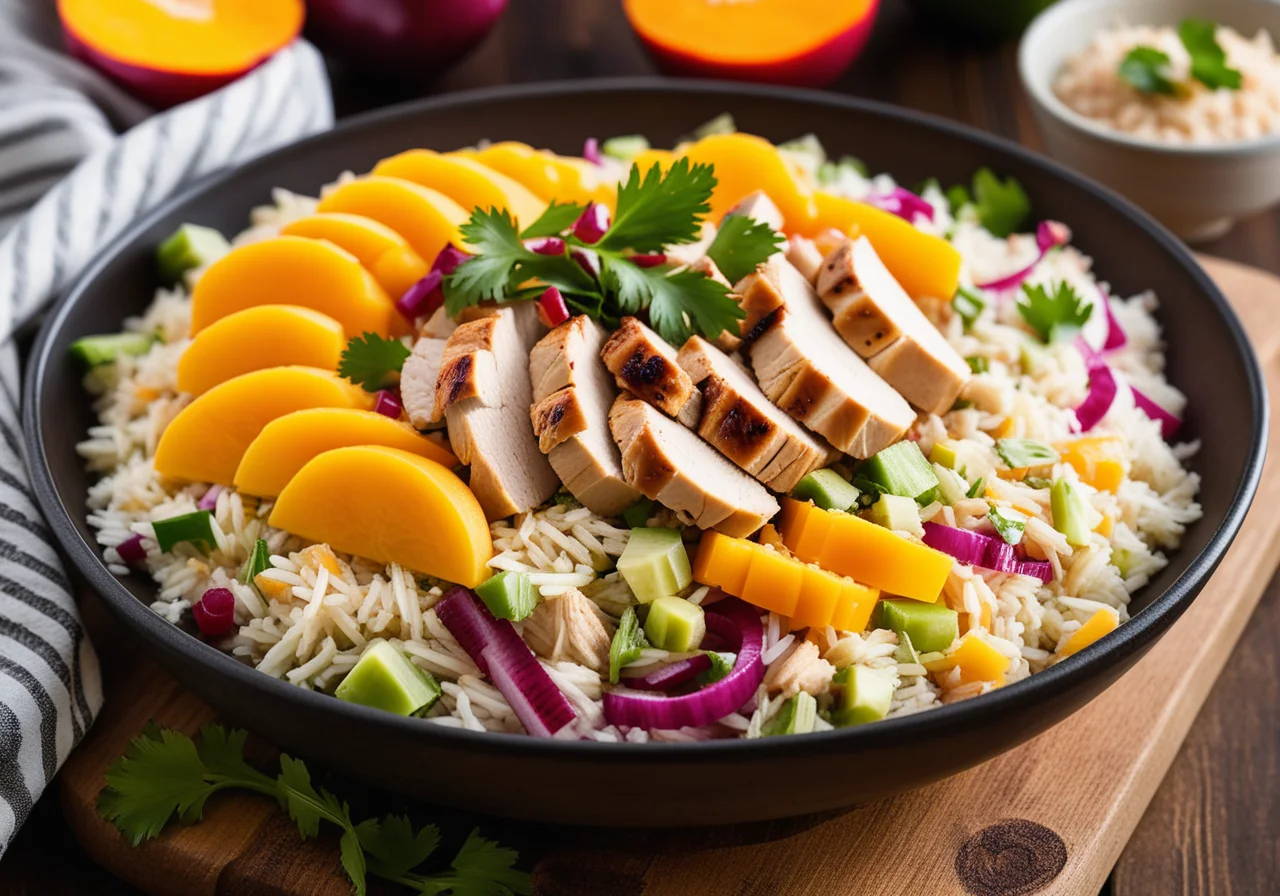 Caribbean Chicken Rice Salad