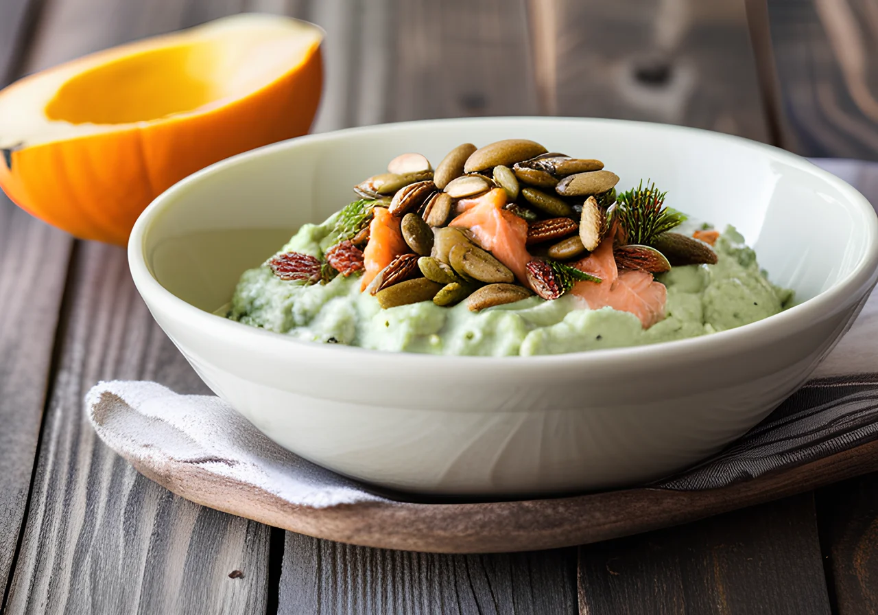 Quark Cream with Avocado and Salmon