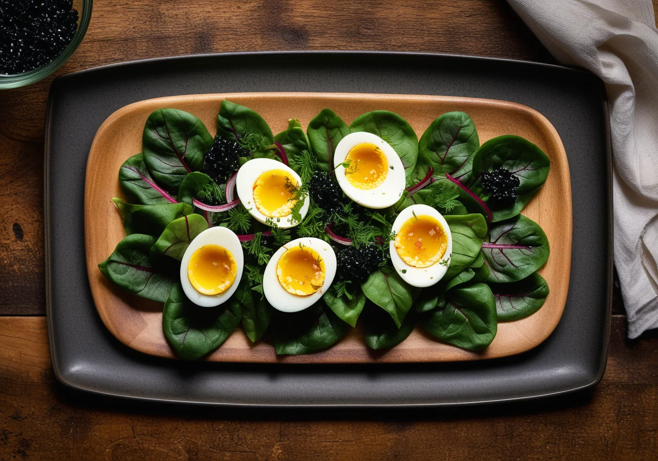 Swiss Chard Salad with Egg