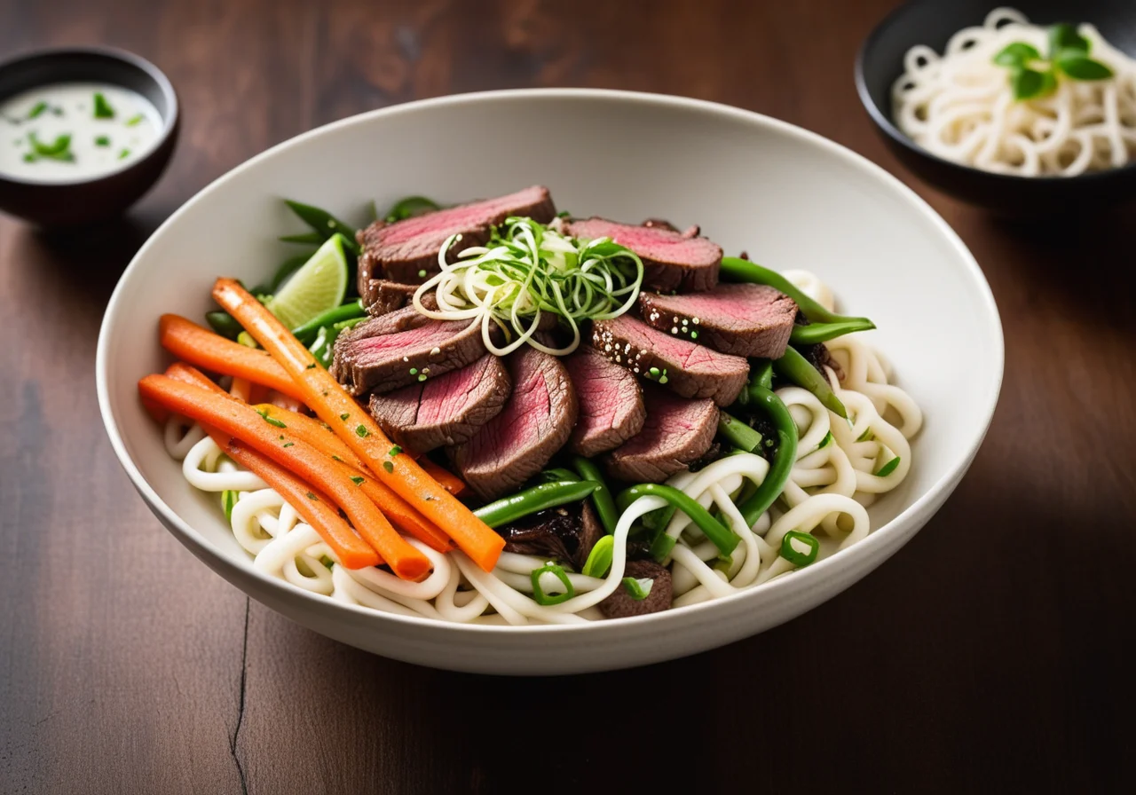 Beef Stir‑Fry with Vegetables and Asian Noodles
