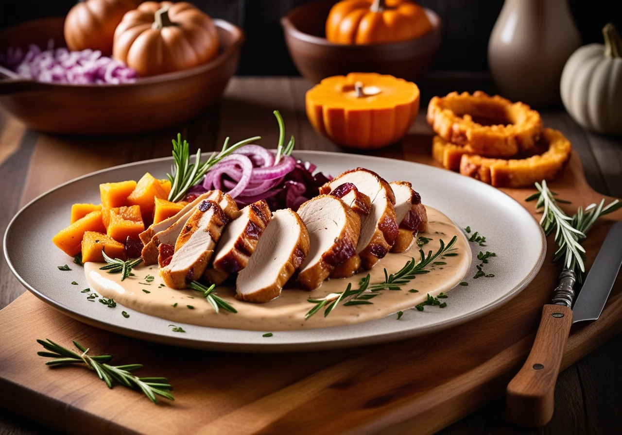 Chicken with Pumpkin Vegetables