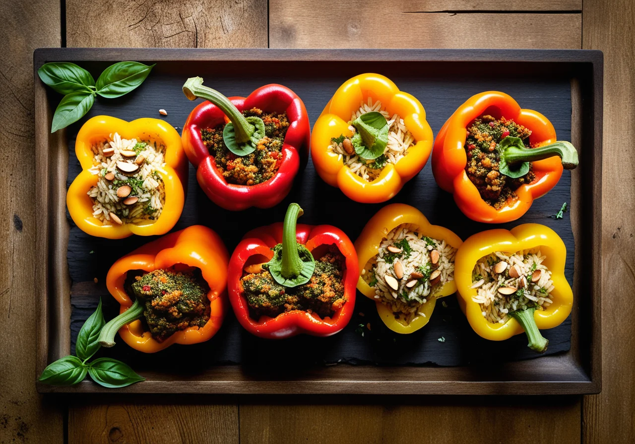 Stuffed Bell Peppers with Rice