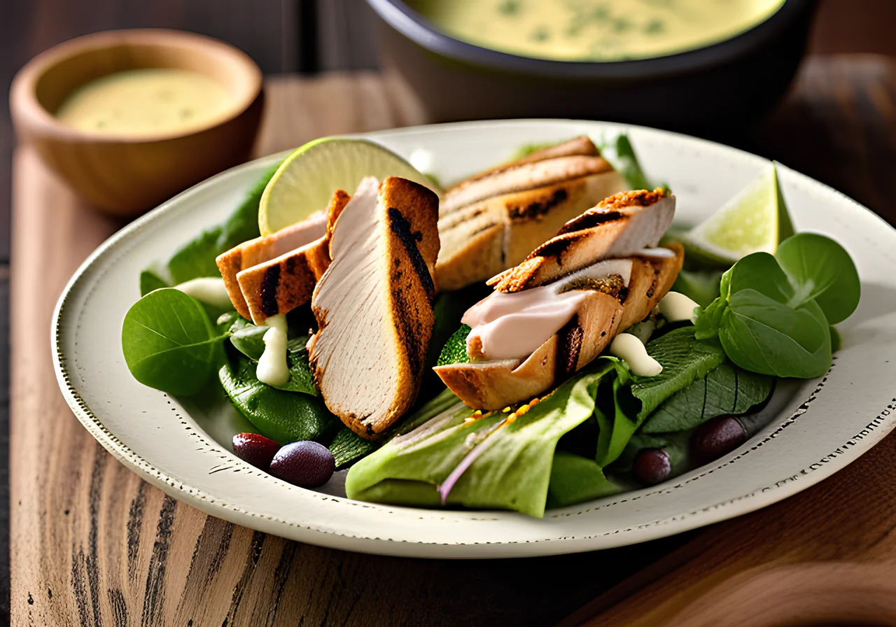 Romaine Salad with Chicken Breast