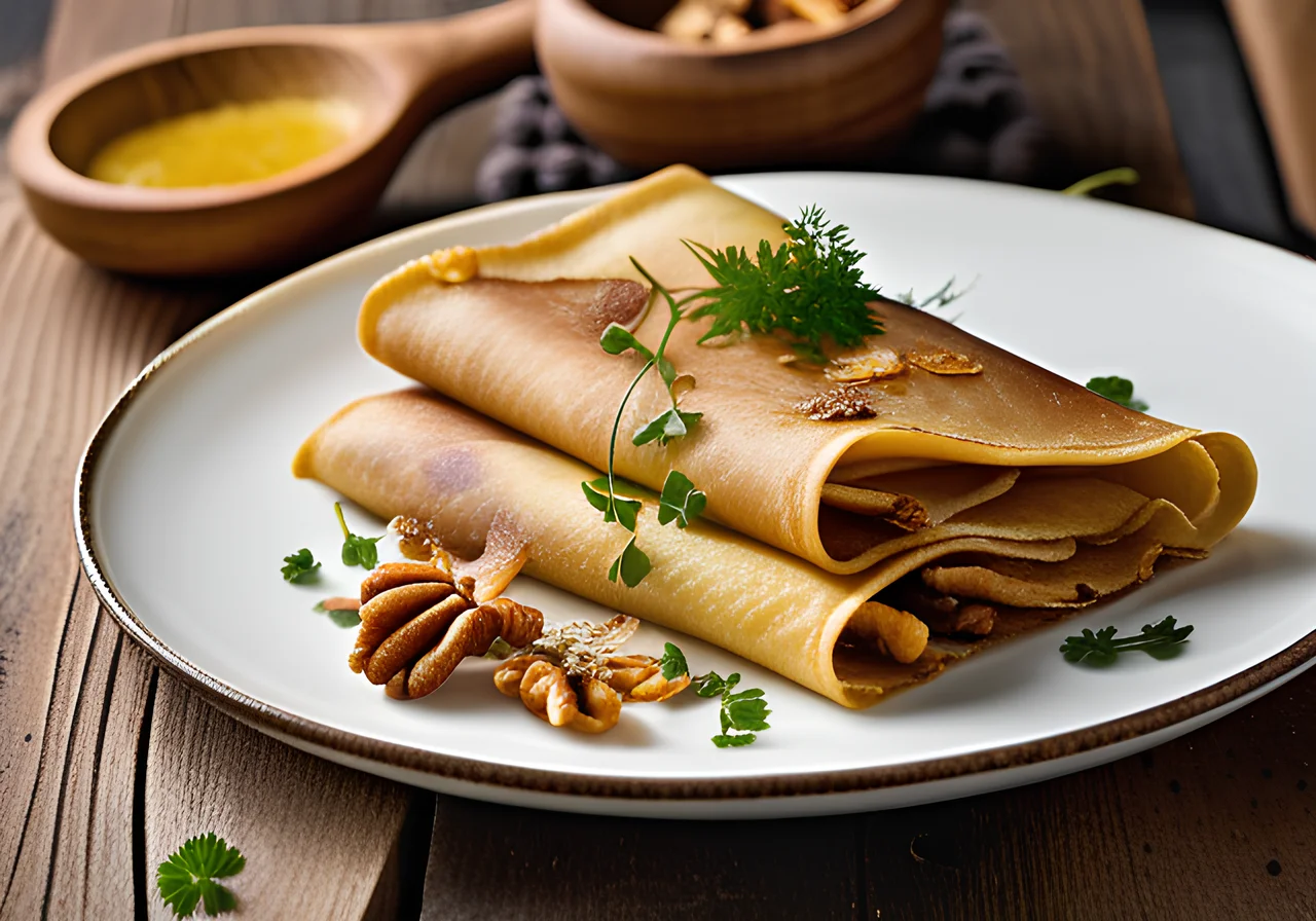Crepes Filled with Chanterelles