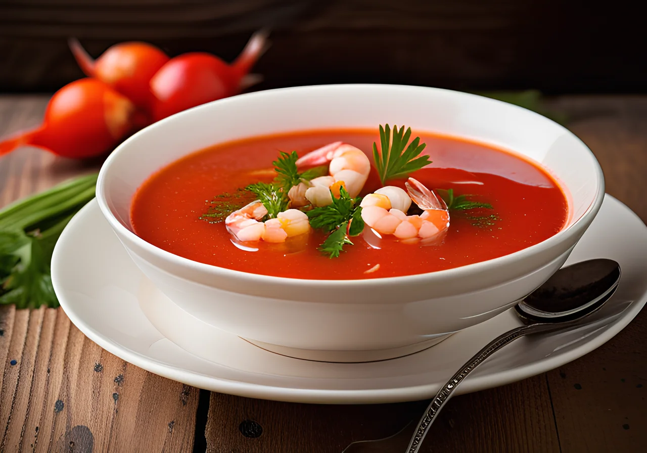 Gazpacho with Shrimp