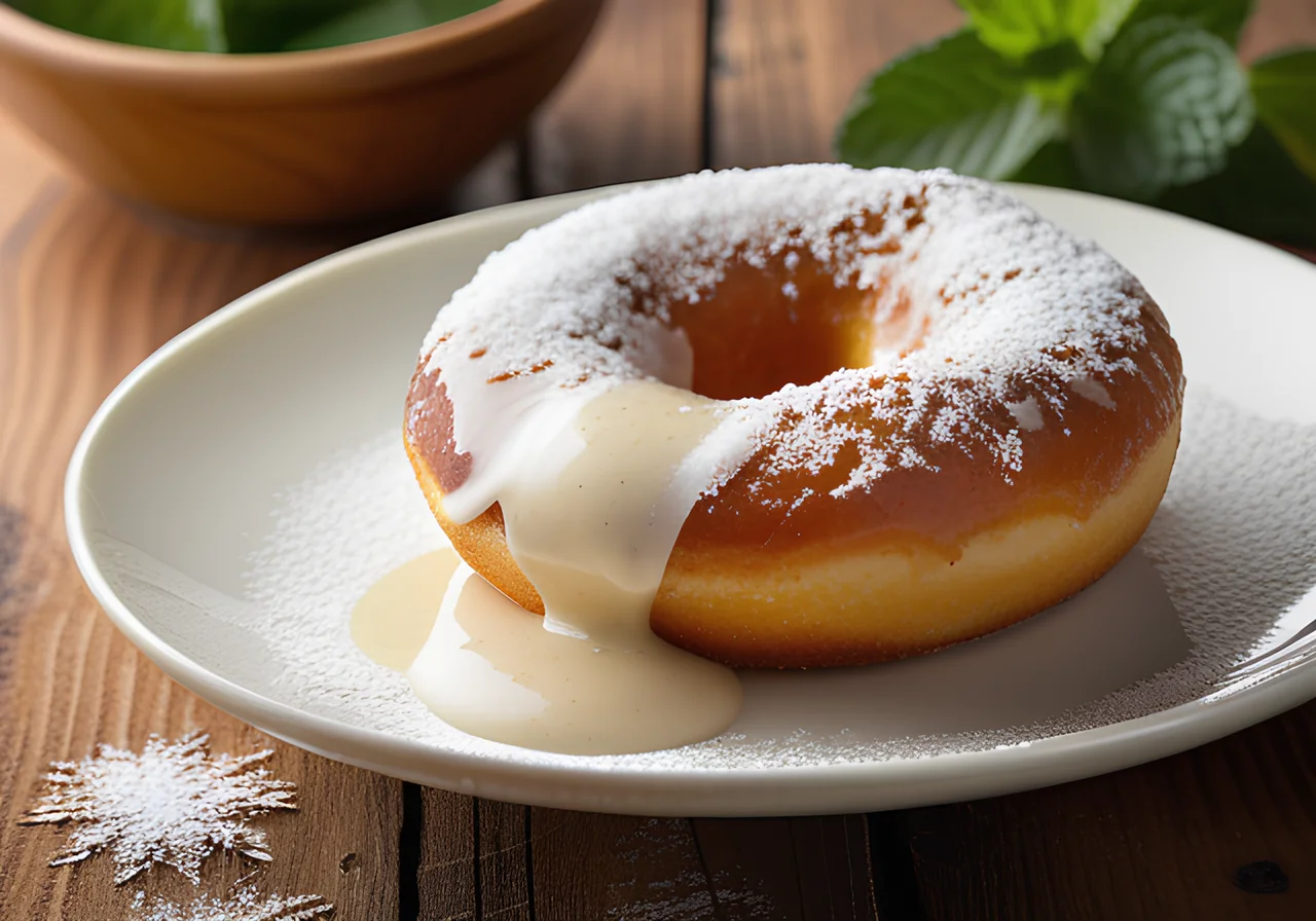 Doughnuts with Vanilla Sauce