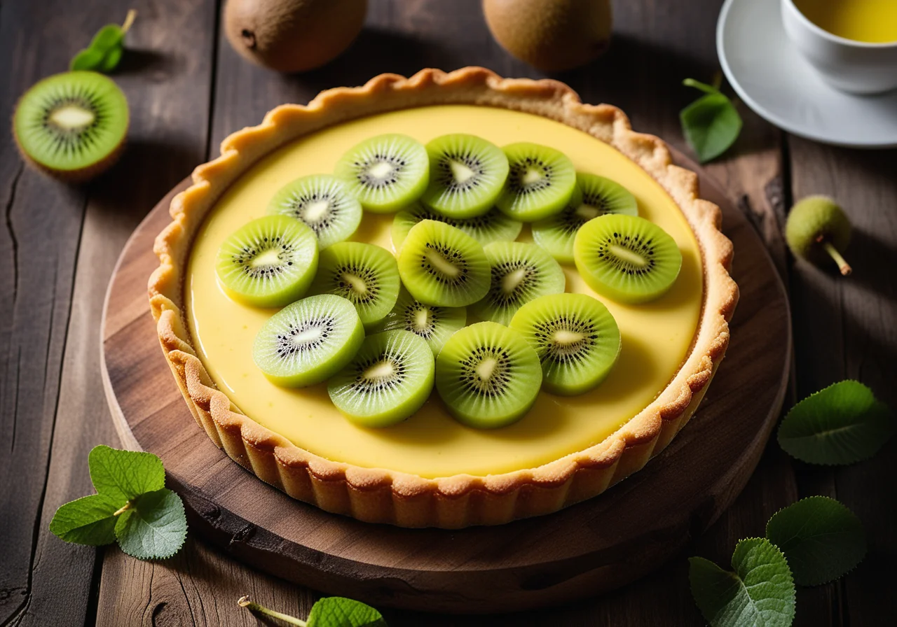 Lemon Cream Tart with Kiwi