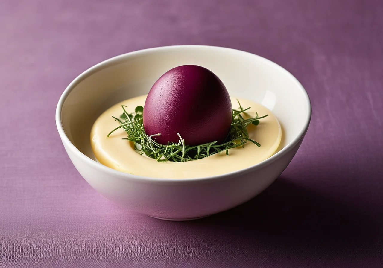 Purple Egg with Mayonnaise