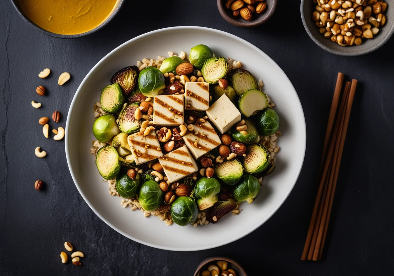 Tofu and Brussels Sprouts