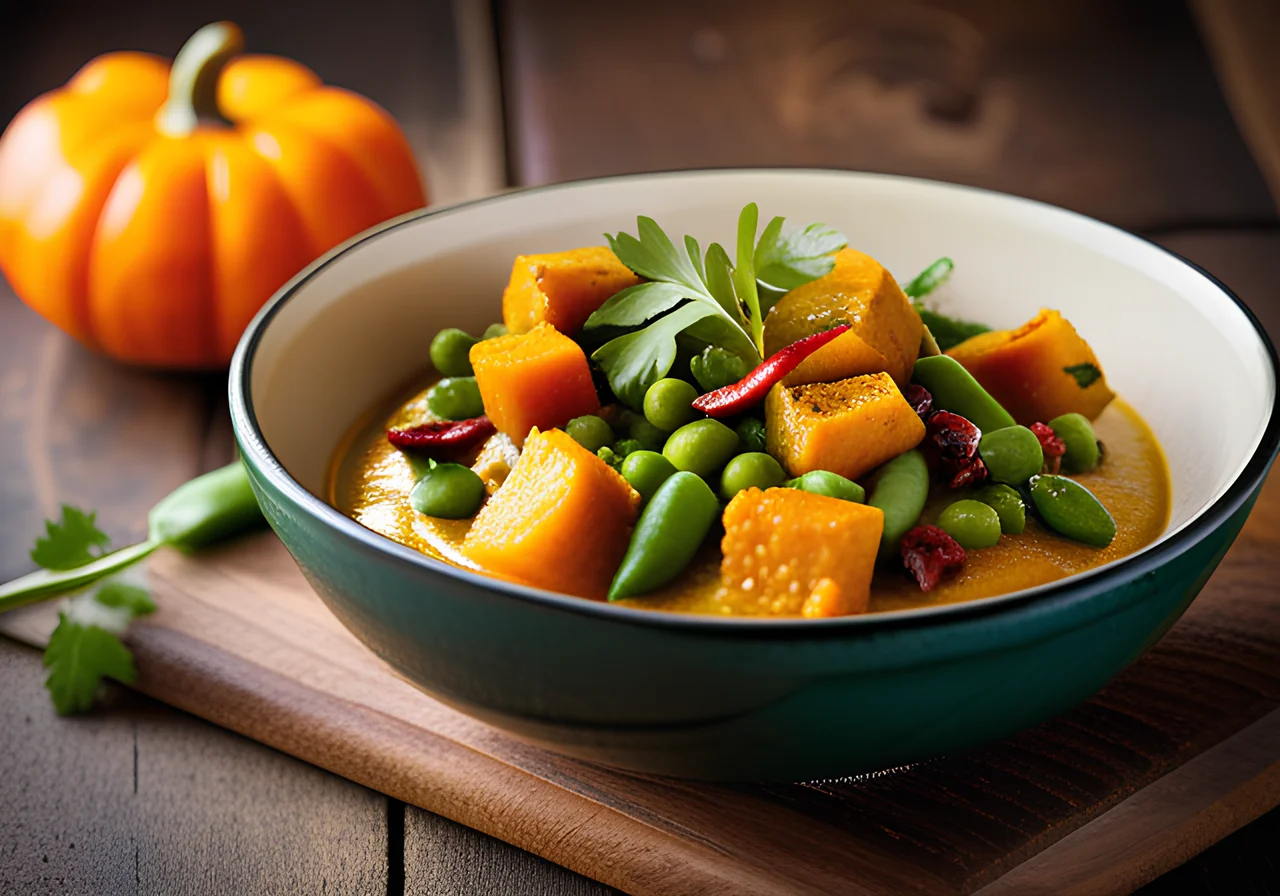 Pumpkin Curry with Swede and Flatbread