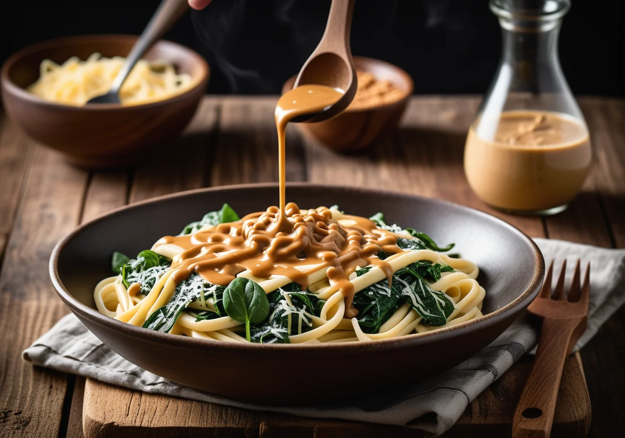 Pasta with Spinach and Cheese