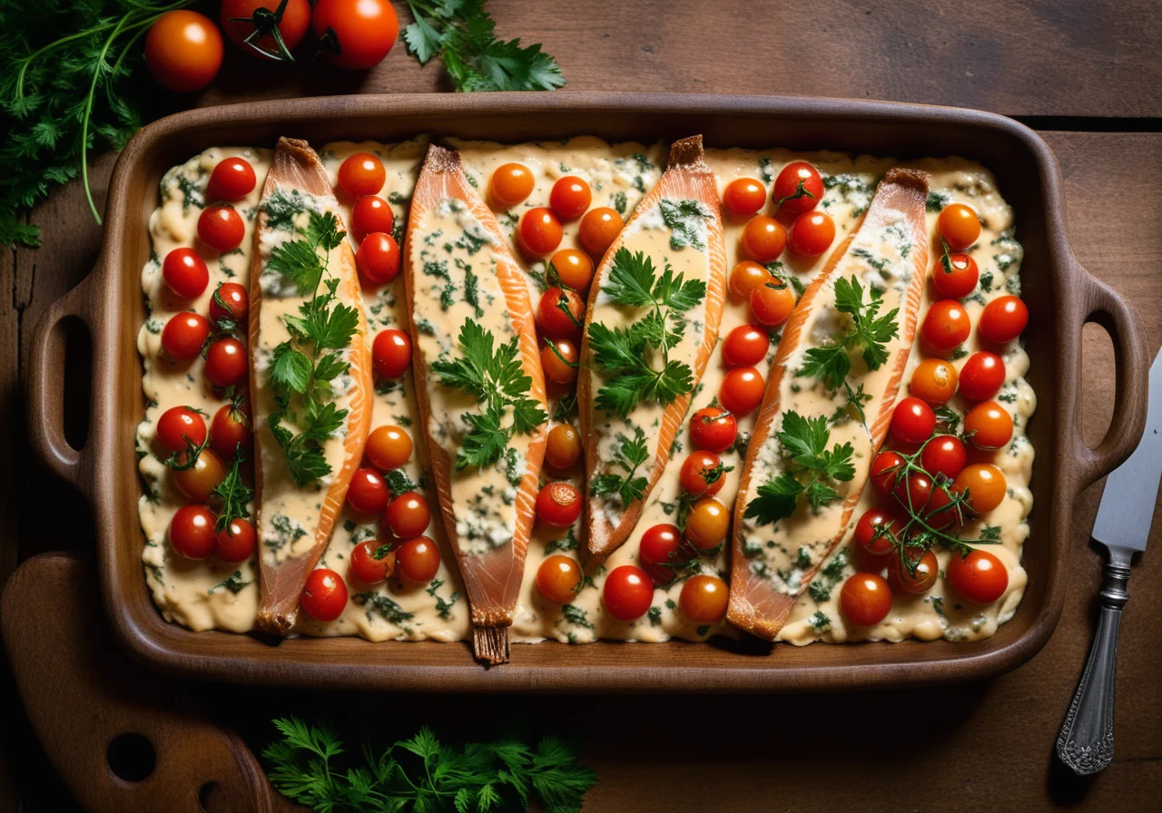 Trout Gratin with Tomatoes