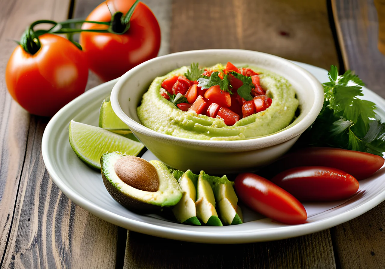 Hummus and Guacamole with Bread