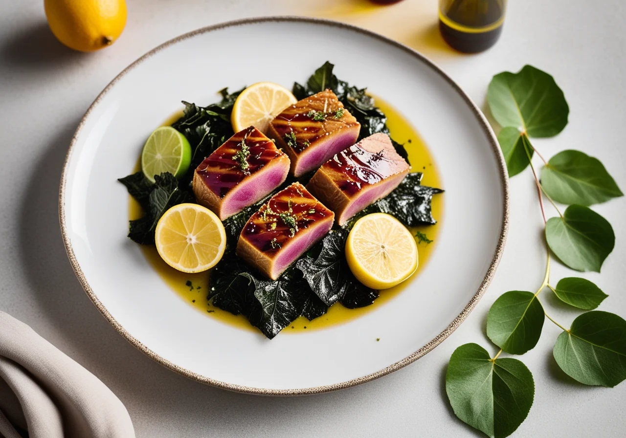 Steamed Tuna Fillets with Coriander Salt