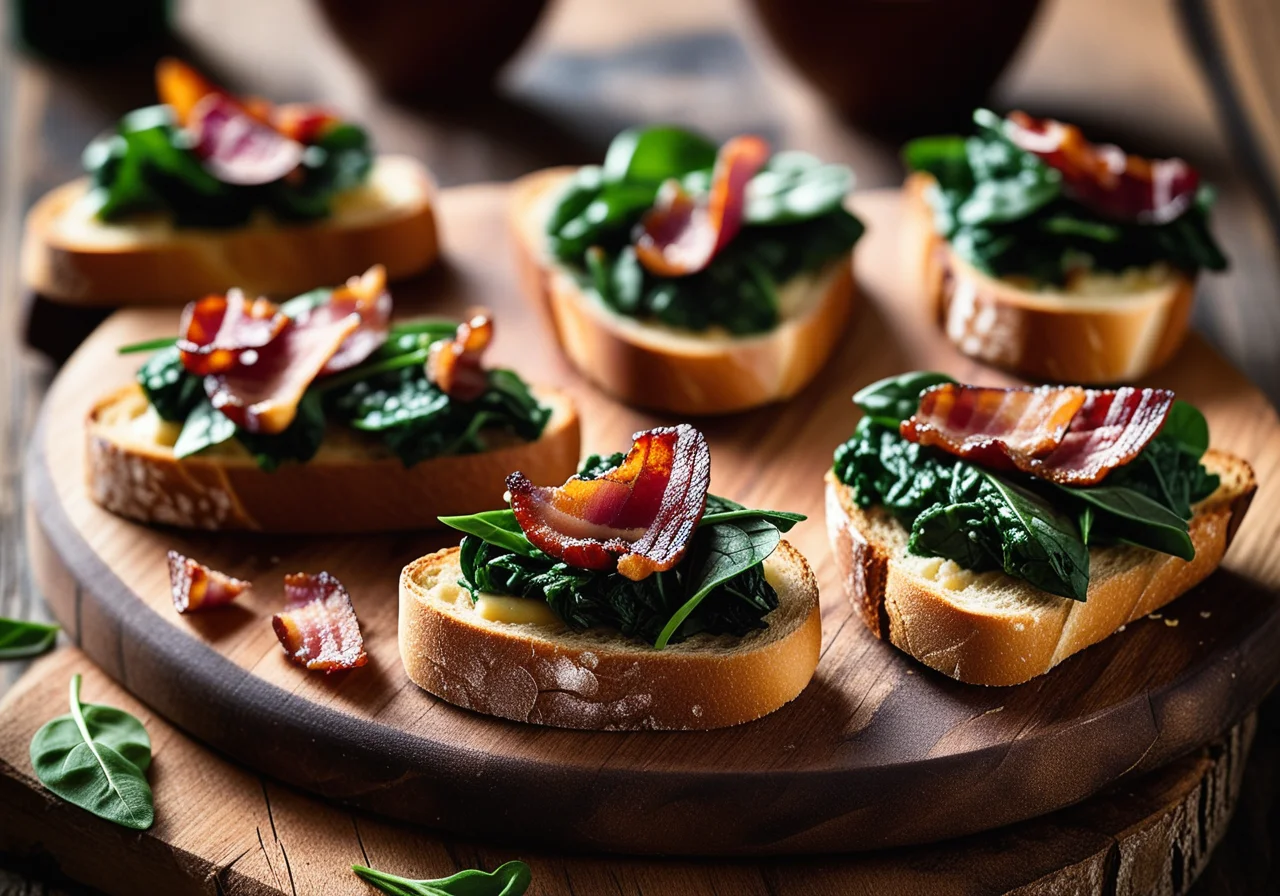 Spinach Crostini