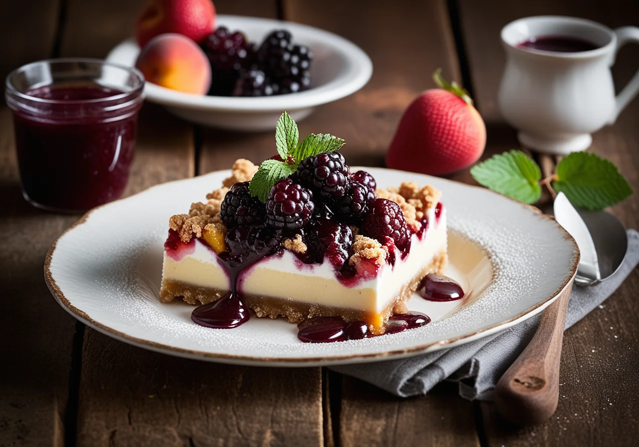 Peach and Strawberry Crumble