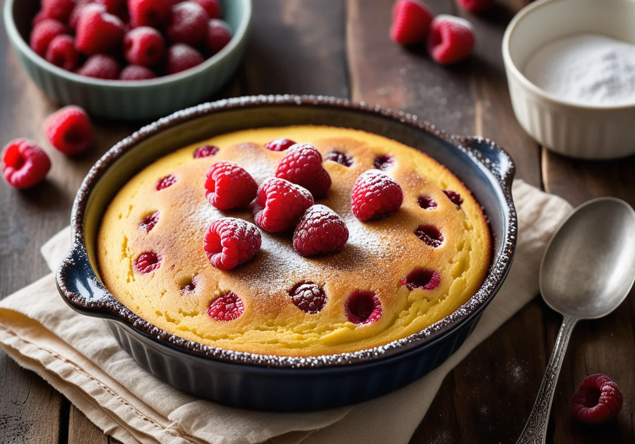 Vegan Raspberry Polenta Casserole