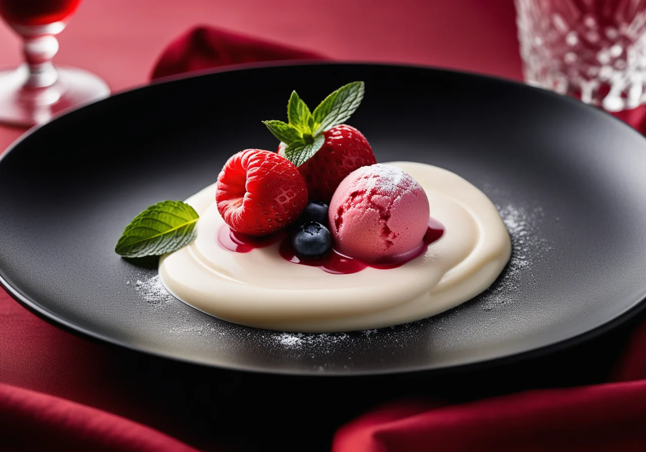 Strawberry Sorbet with Vodka