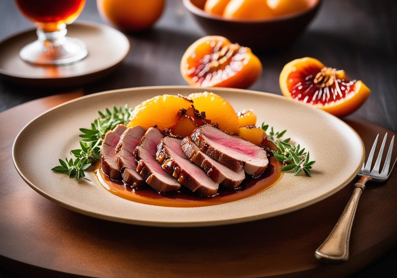 Duck Breast with Quince Compote
