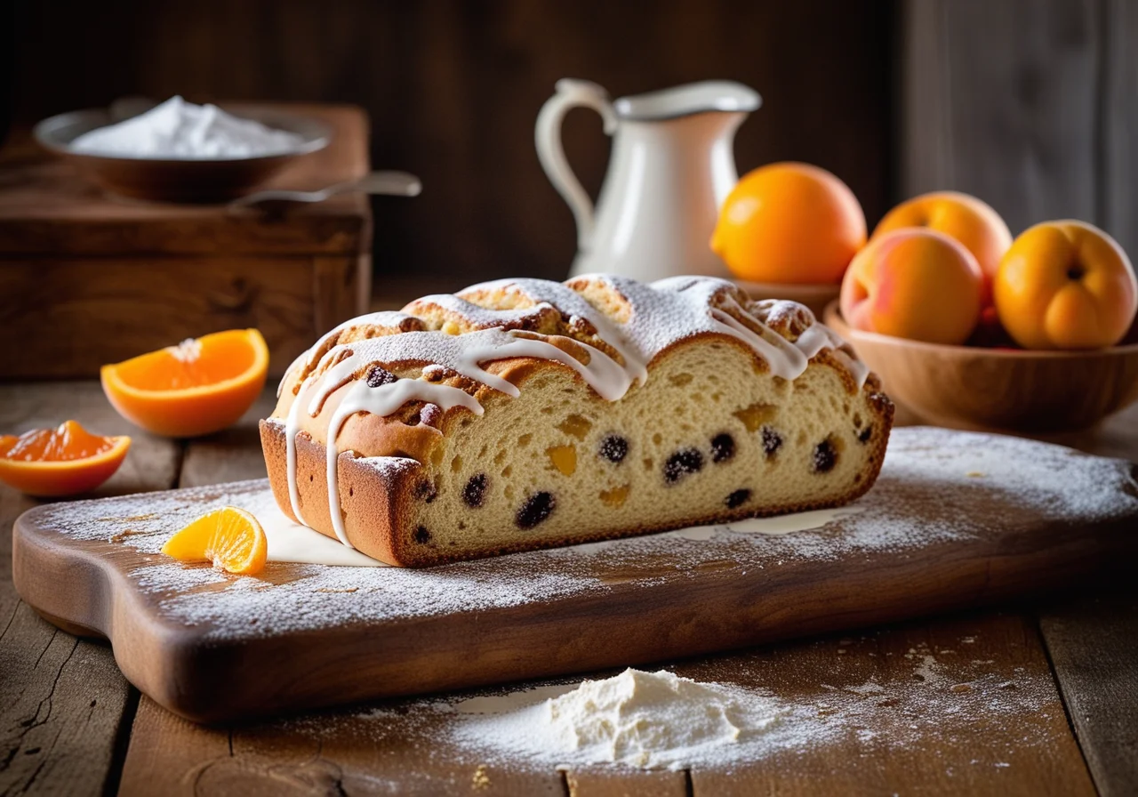 Stollen mit getrockneten Aprikosen