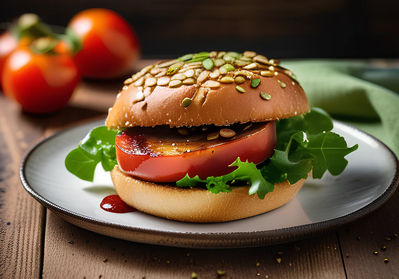 Veggie Burger with Mushroom Patty
