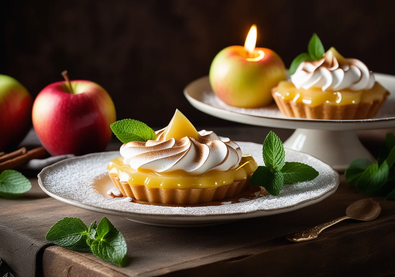 Christmas Apple Dessert with Meringue