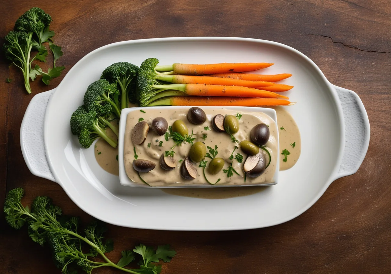 Vegetarian Terrine with Mushroom Cream