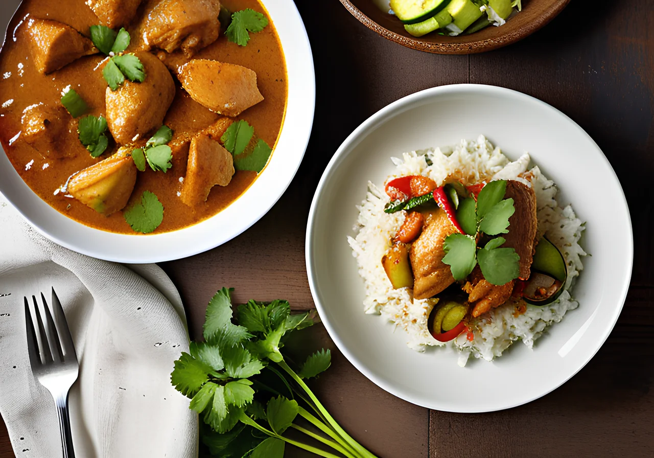 Chicken Curry with Paprika and Zucchini