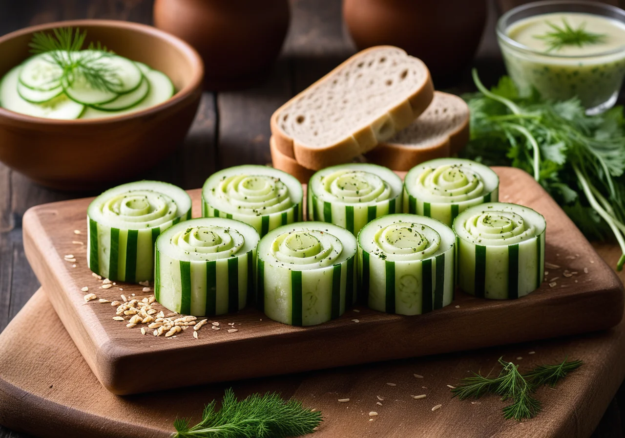 Cucumber Bread and Cucumber Turkey Rolls