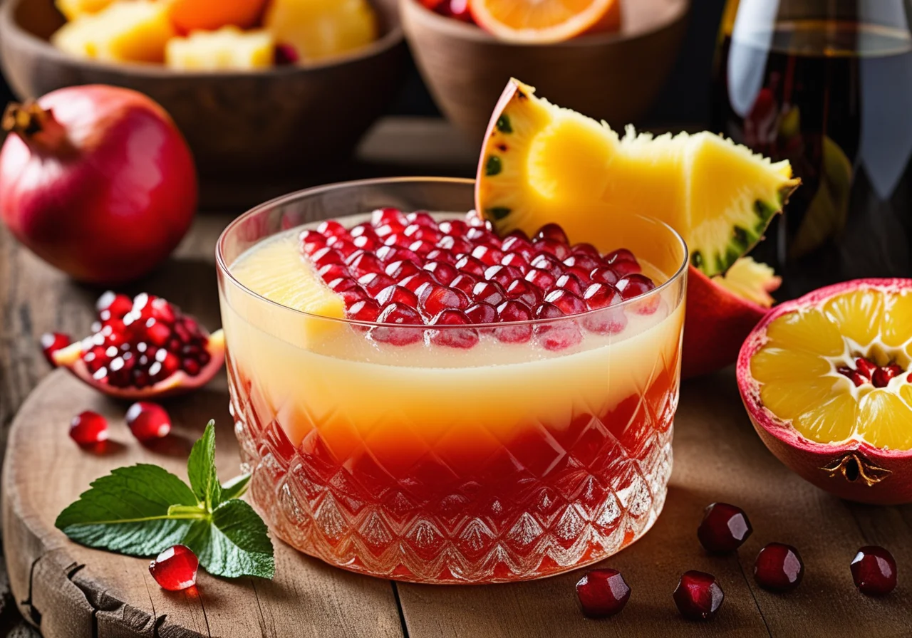 Pomegranate-Pineapple Bowle