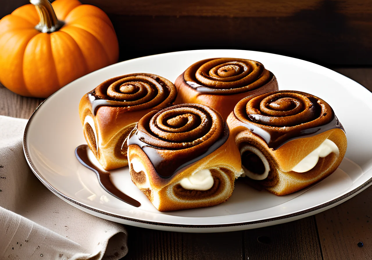 Halloween Pumpkin Rolls