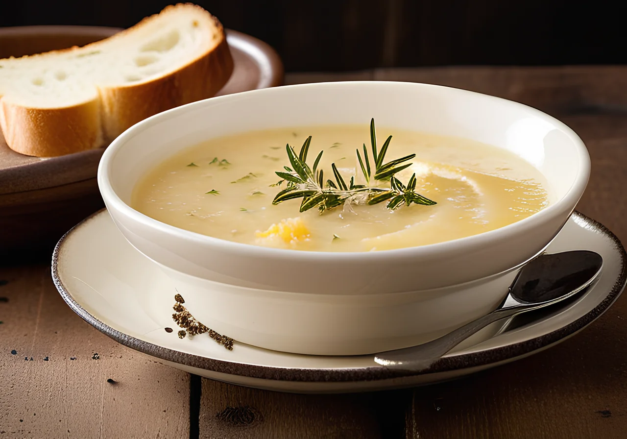 Onion Soup with Cheese Bread