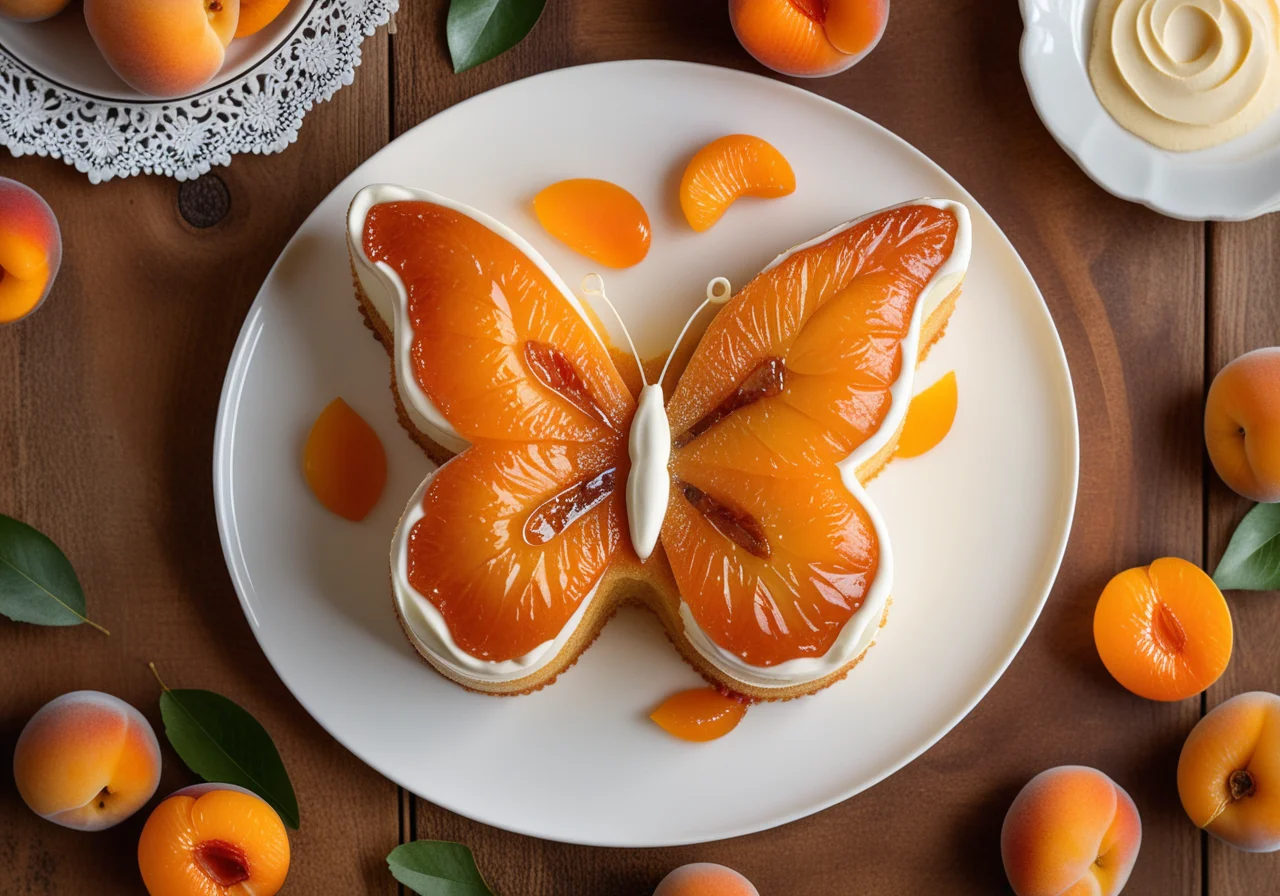Butterfly Cake with Apricots