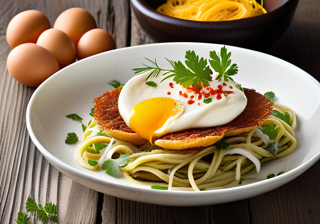 Spaghetti with Fried Egg