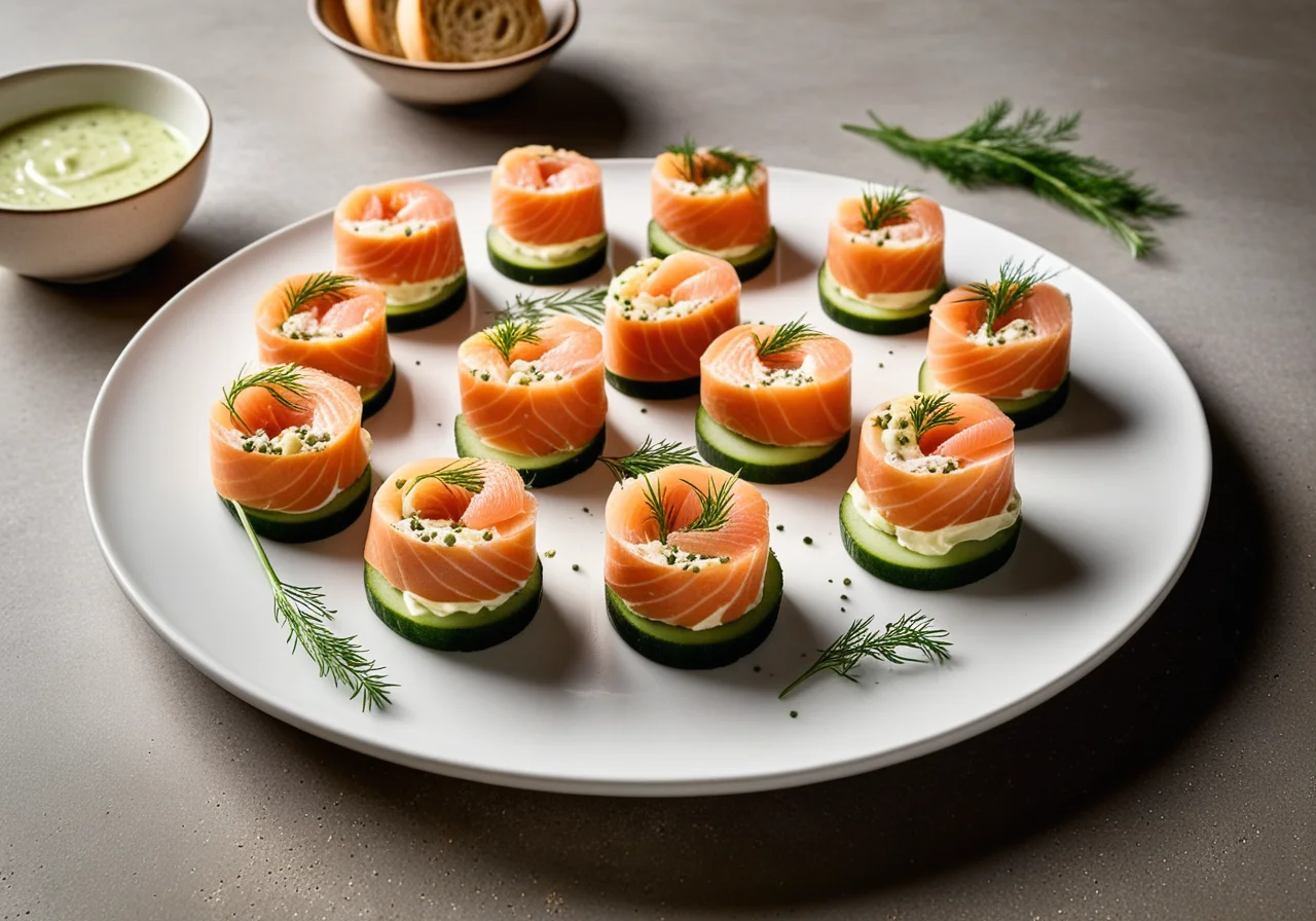 Smoked Salmon Sandwich Rolls