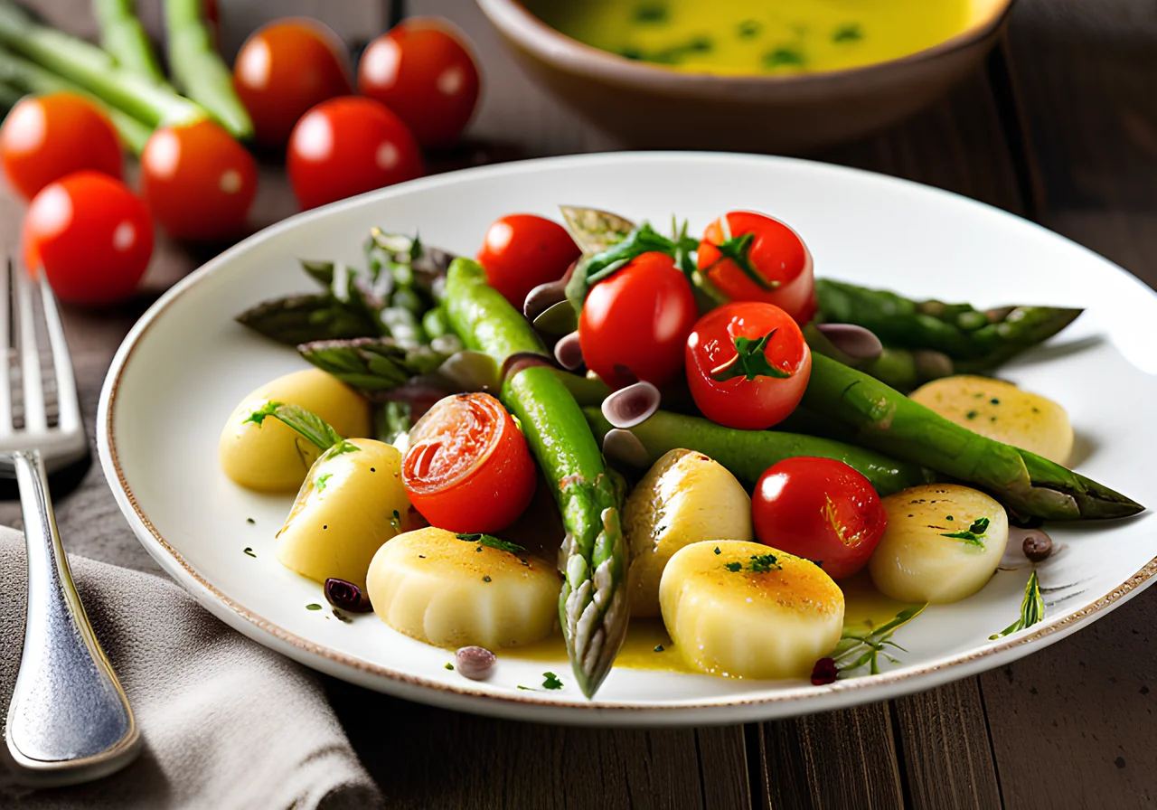 Gnocchi with Asparagus and Tomatoes
