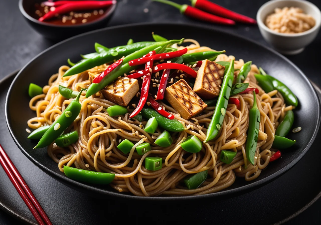 Tofu Vegetable Noodles