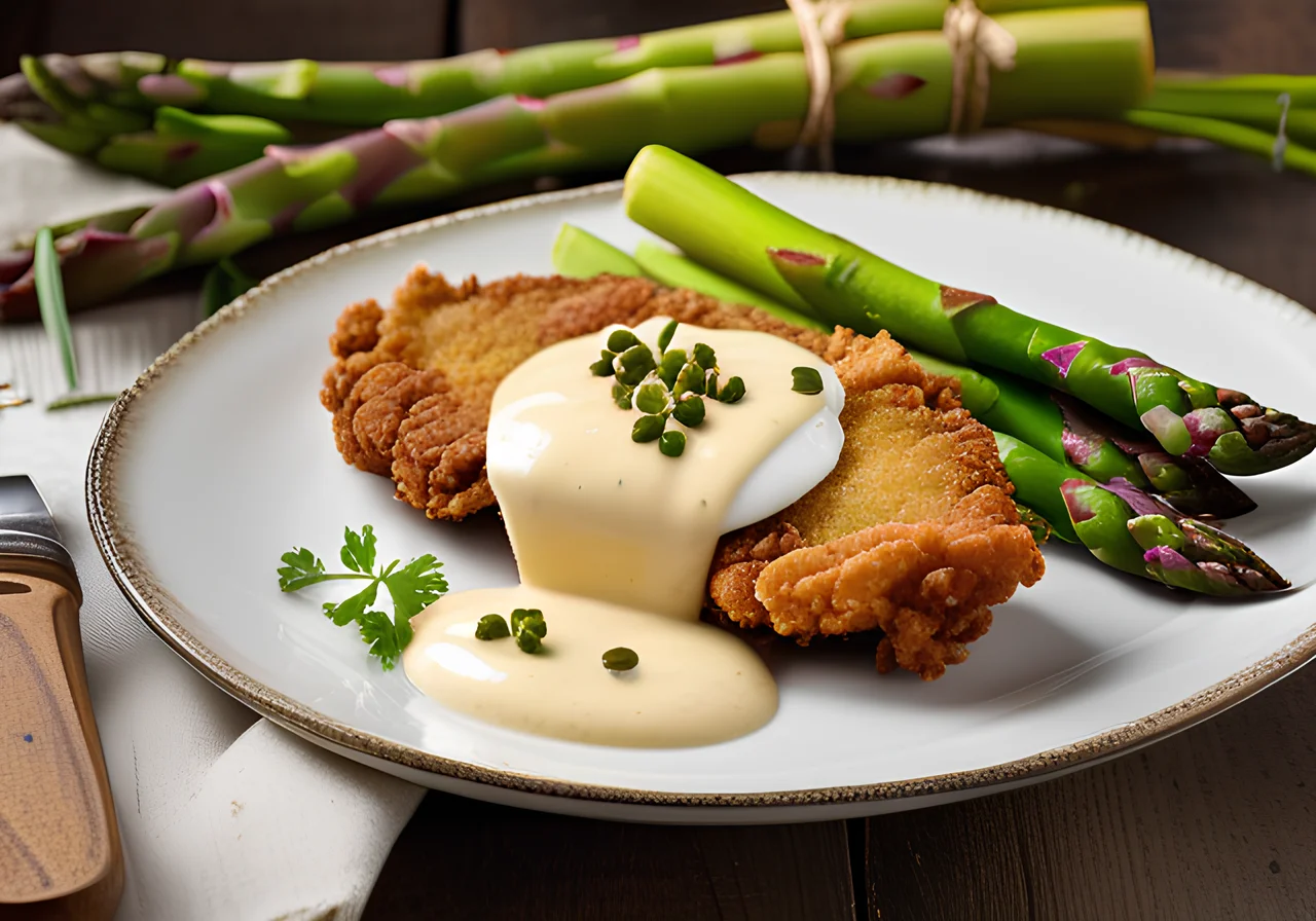 Viennese Schnitzel with Asparagus