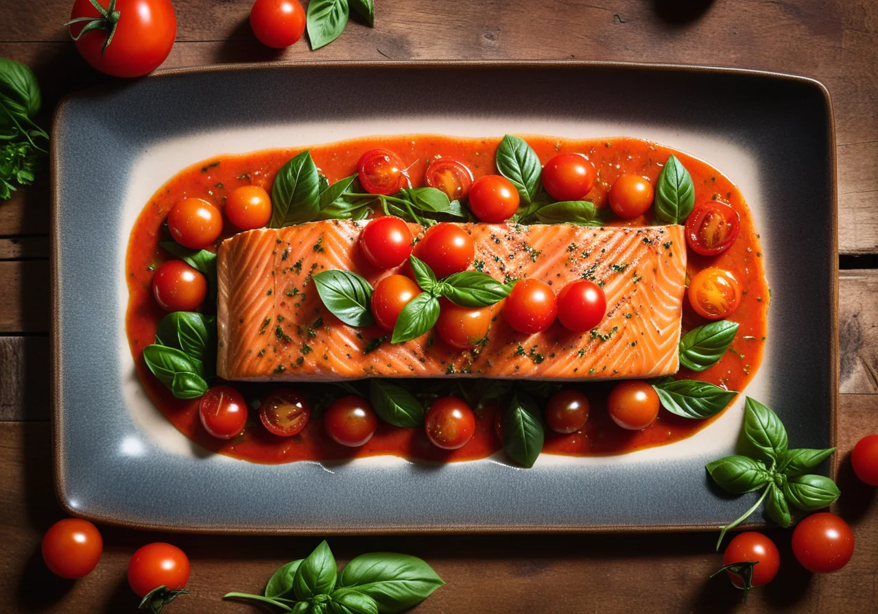 Salmon with Tomato Sauce